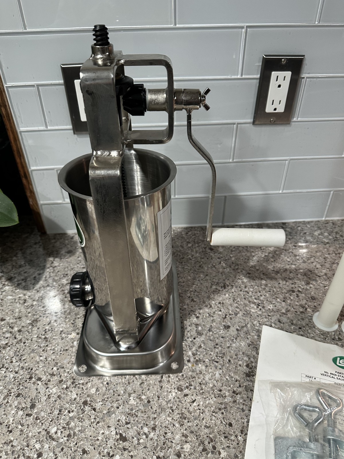 LEM Mighty Bite 5 lb. Stainless Steel Vertical Sausage Stuffer Maker