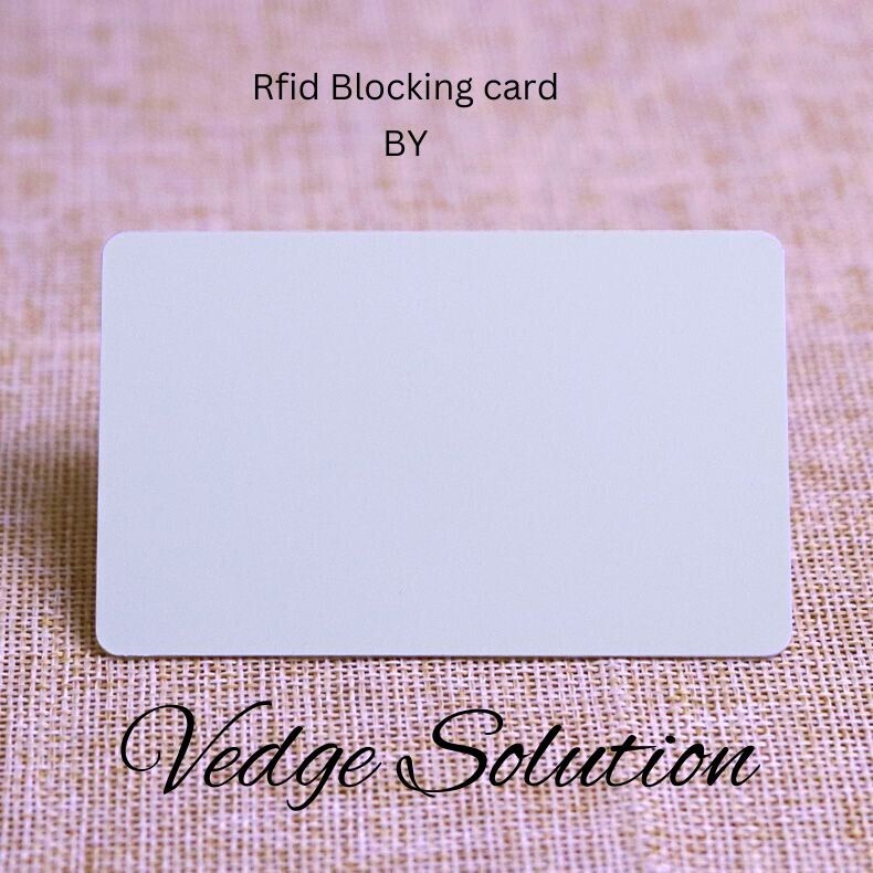 RFID Blocking Card White Ultra Slim Contactless NFC Protector Wallet Shield