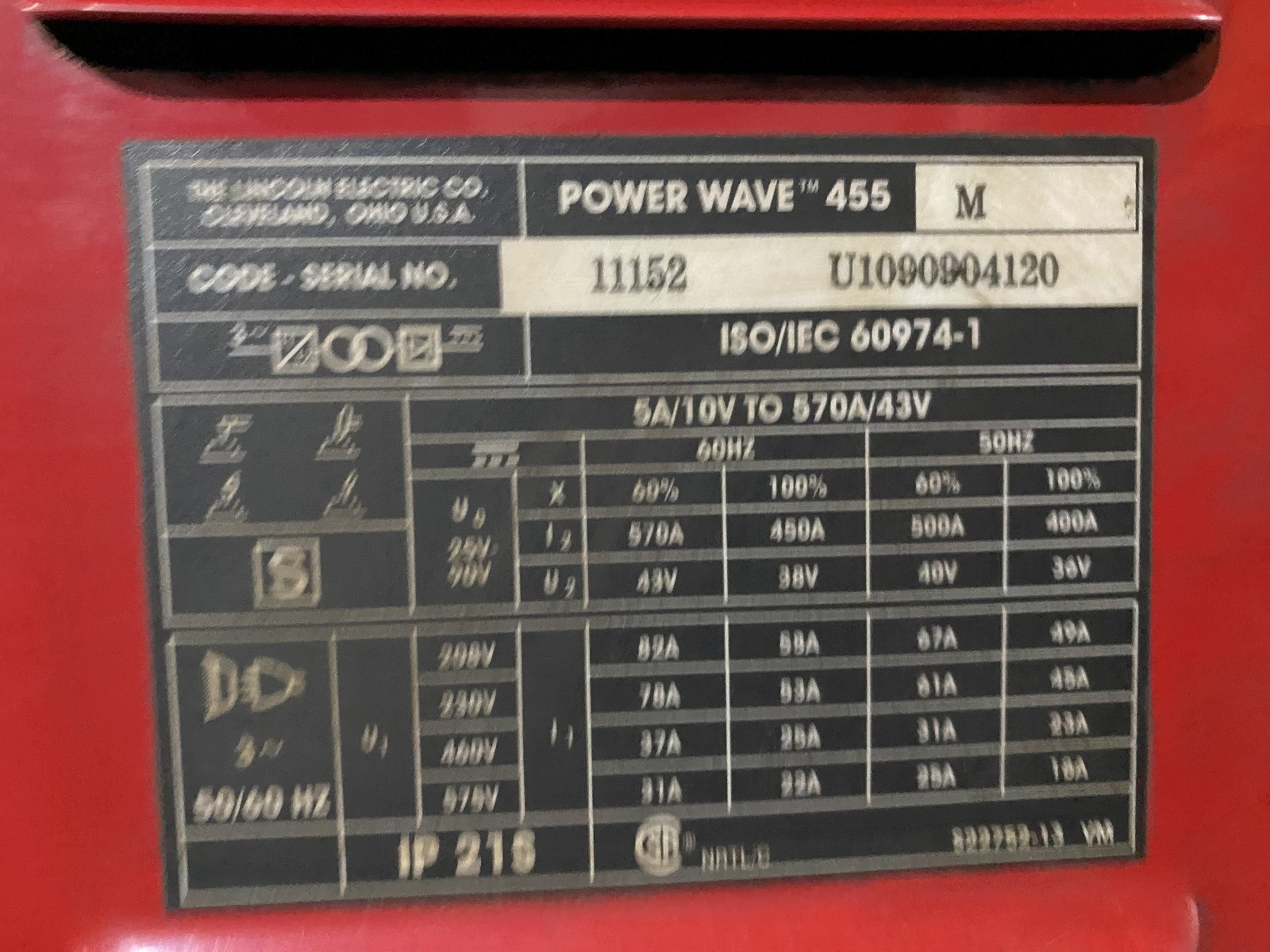 Lincoln Electric - PowerWave 455M Welder USED AS-IS