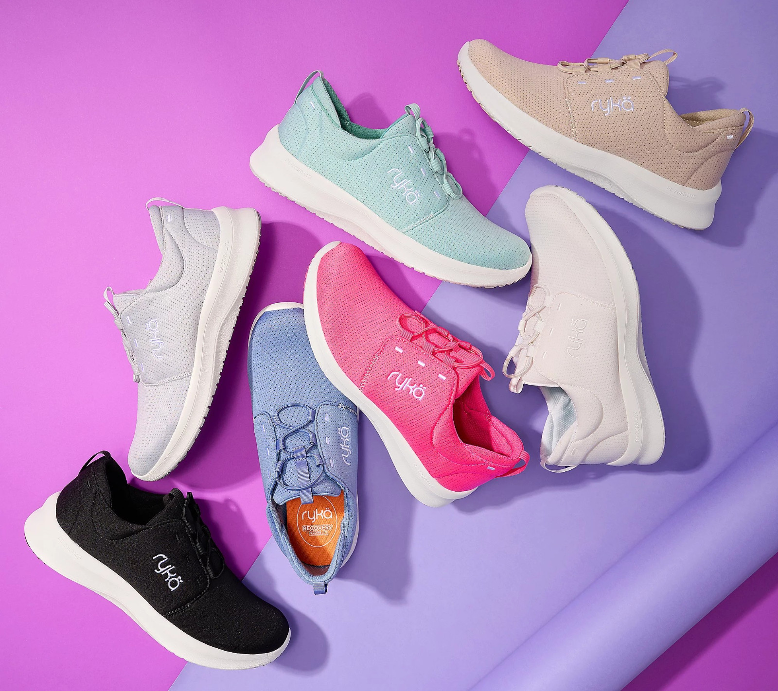 Ryka Renew Recovery Washable Bungee Sneakers Women's - Choose Size & Color