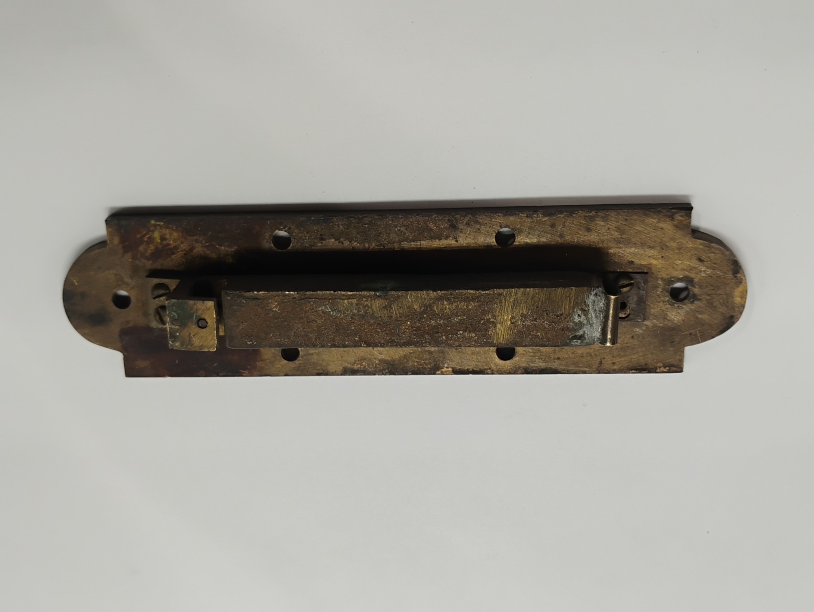 Vintage Antique Solid Brass Bubble Level Keystone Insert