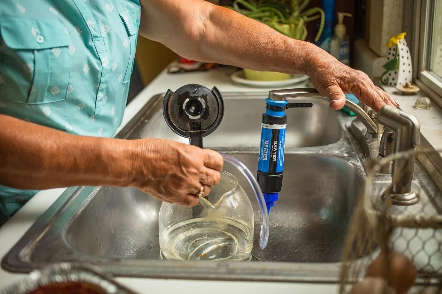 Sawyer Tap Filter Water Filtration System Fast Emergency Water SP134