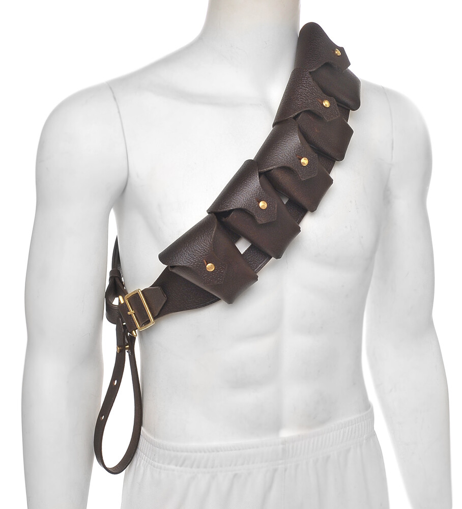 British P-1903 Leather 5 pocket Bandolier Pattern 1903 Premium Oiled Leather