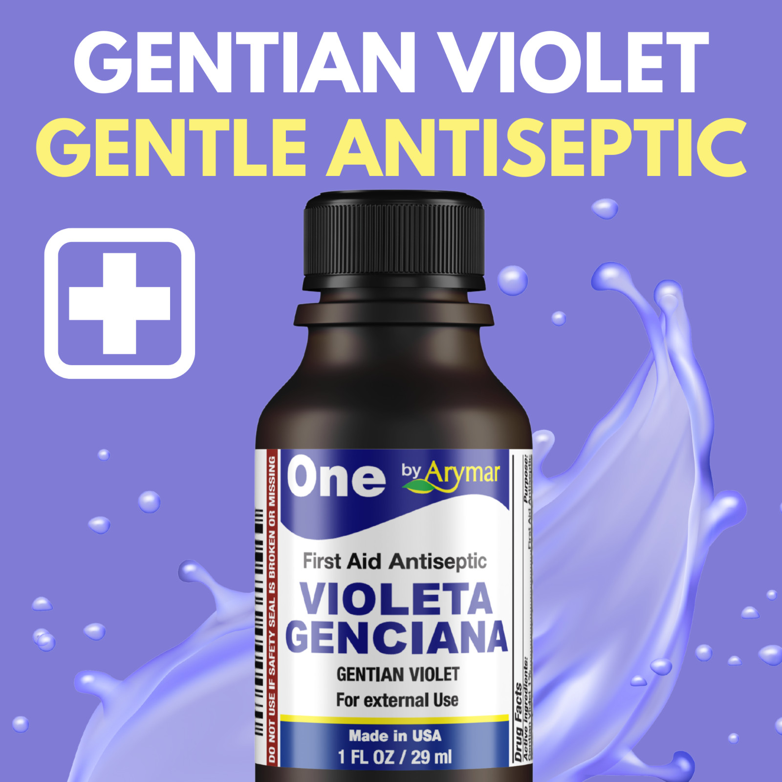 Arymar Violeta Genciana First Aid Antiseptic for Wounds, 1 fl oz (6-Pack)