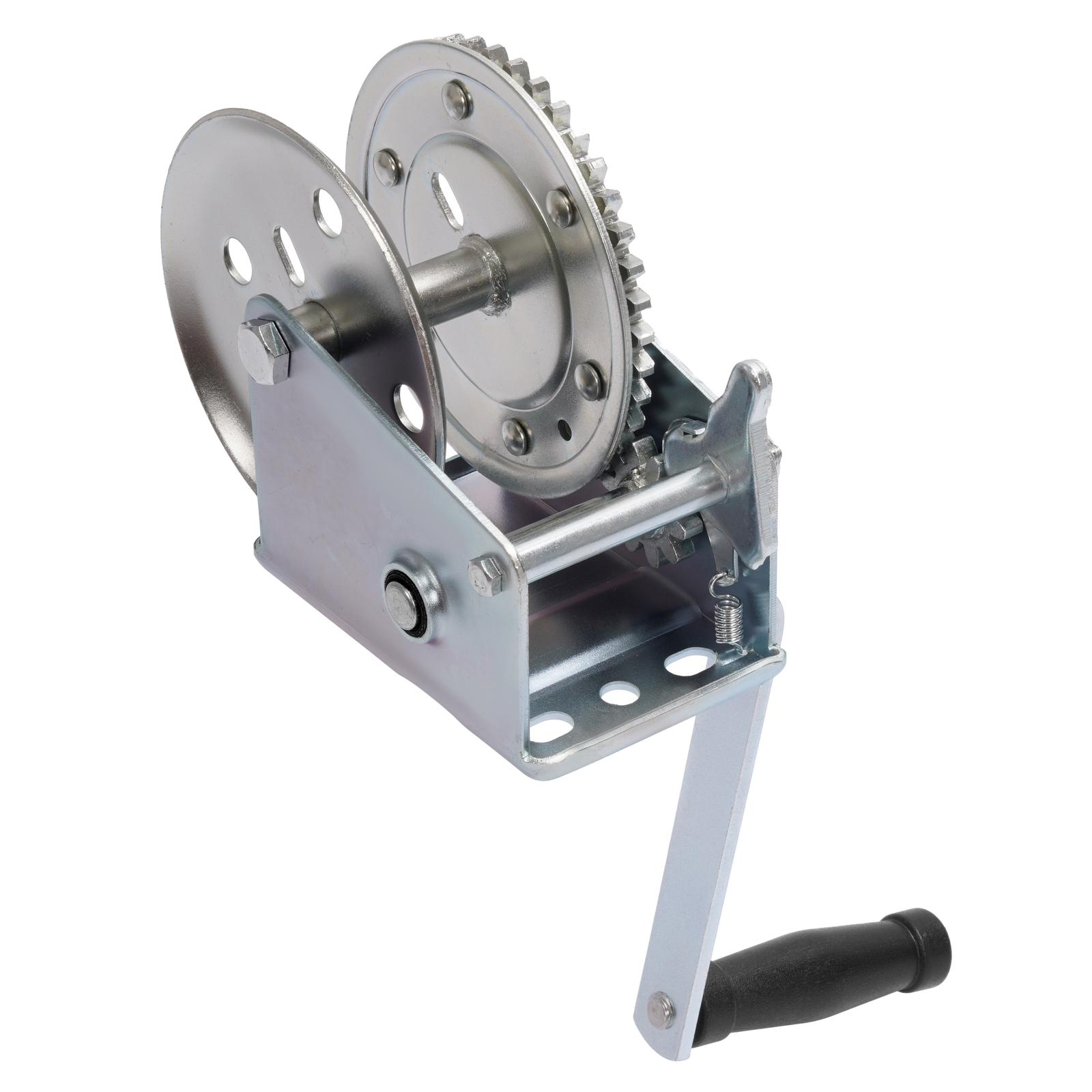 1400LB Steel Horizontal Pulling Hand Winch w/Ratchet Galvanized For Boat Trailer