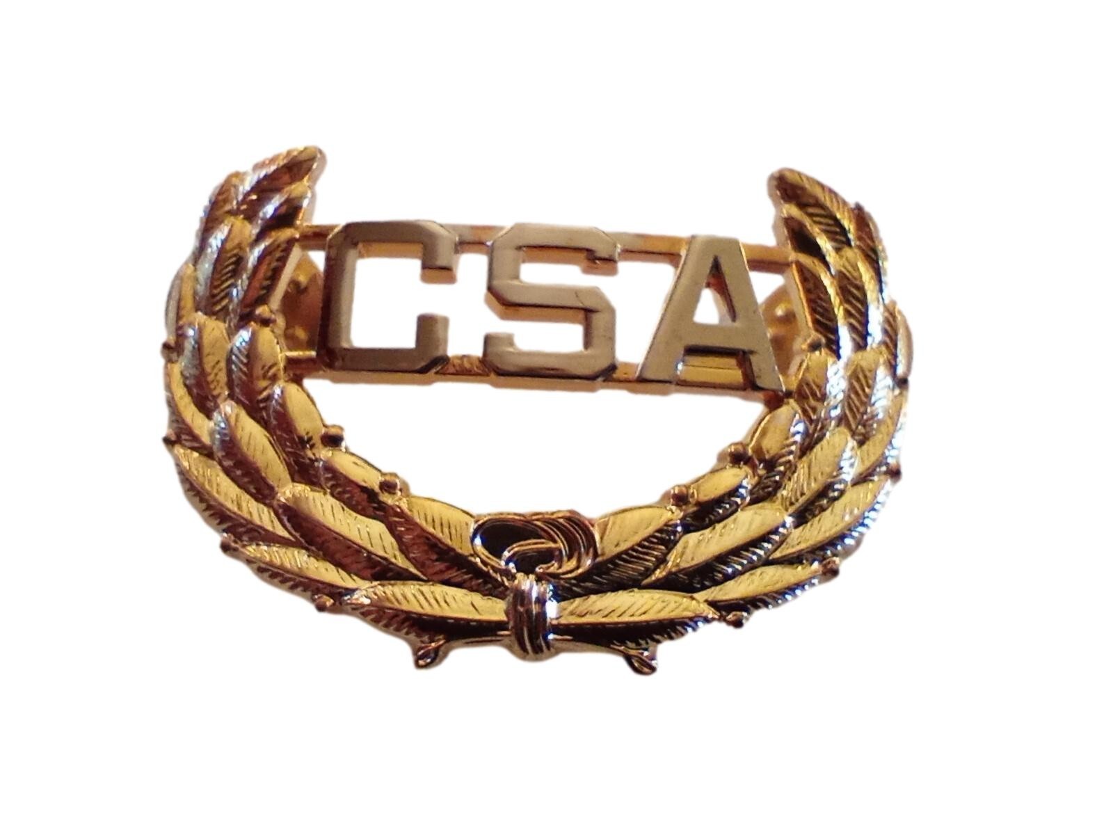 U.S CIVIL WAR C.S.A CAP BADGE REBEL HAT PIN CSA CONFEDERATE STATES OF AMERICA