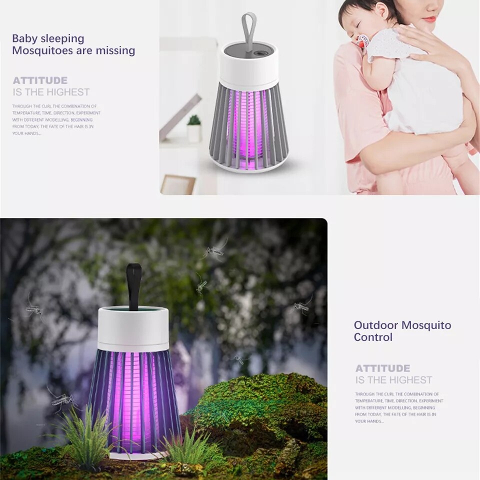 Electric Mosquito Insect Killer LED Light Fly Bug Zapper Trap Pest Control Lamp