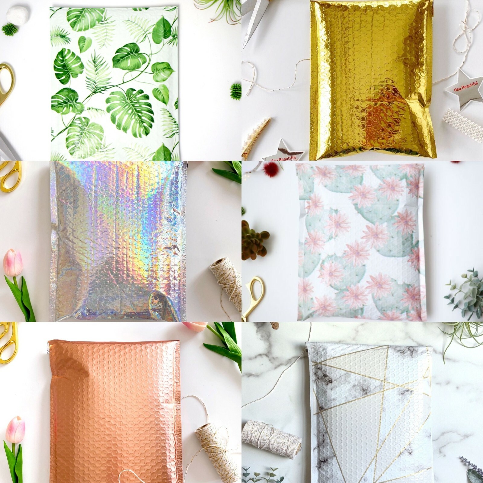 #SmileMail® Bubble Mailers Padded Envelopes Boutique Designer Mailers Printed