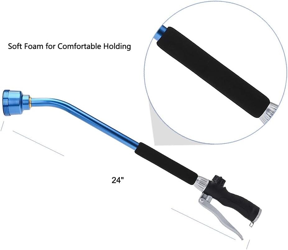 Watering Wand 24 Inches Sprayer w/ Superior Stainless Head for Garden Lawn