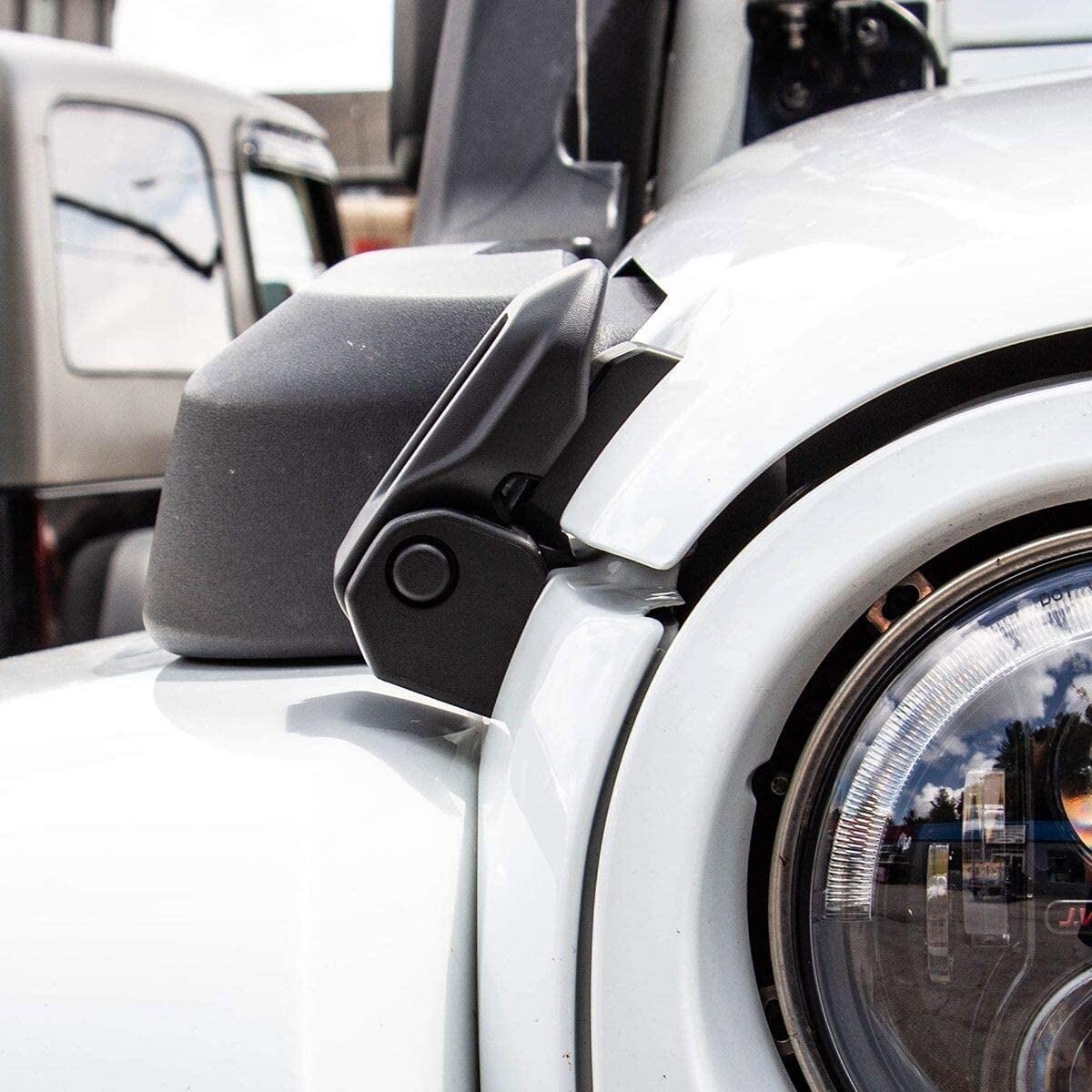 For Jeep Hood Latch For 07-23 Jeep Wrangler Jk JL JT Black Stainless Steel Catch