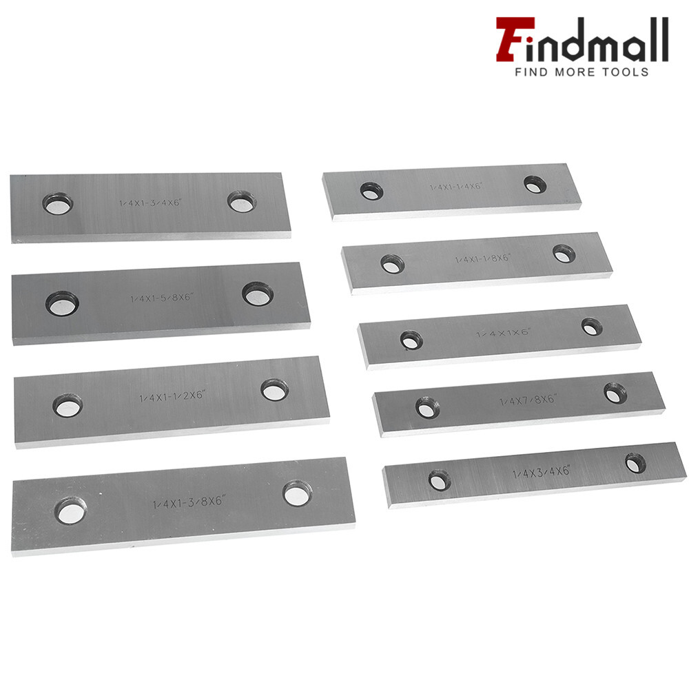 Steel Parallel Set 9 Pair 18Pcs 1/4 inch Thick 6 inch Long 0.0002 inch Precision