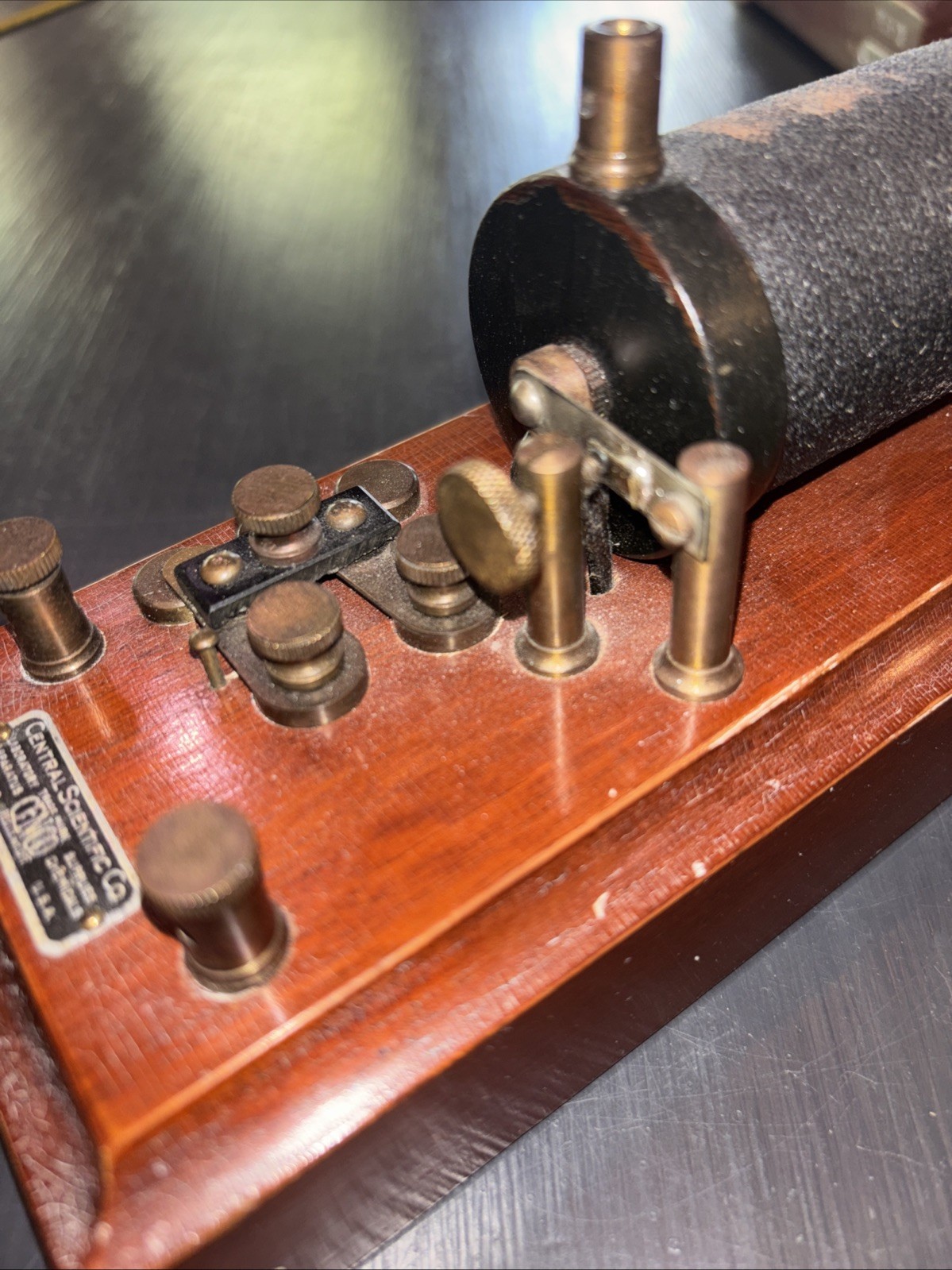 antique Cenco INDUCTION spark COIL vintage Science Lab RUHMKORFF old