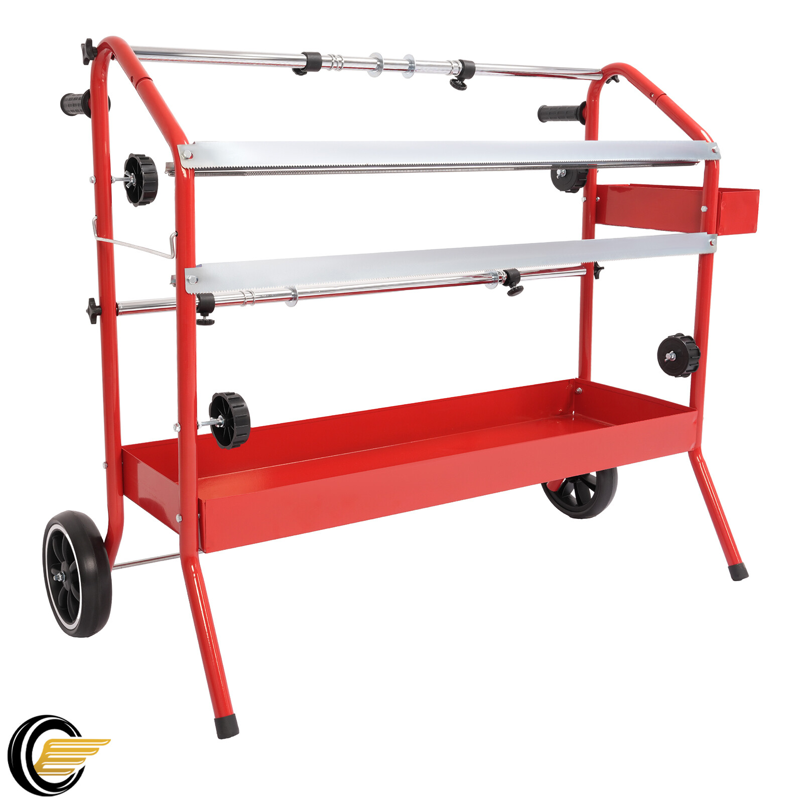 Mobile 18" Multi-Roll Masking Paper Machine With Storage Trays Auto Body Paint