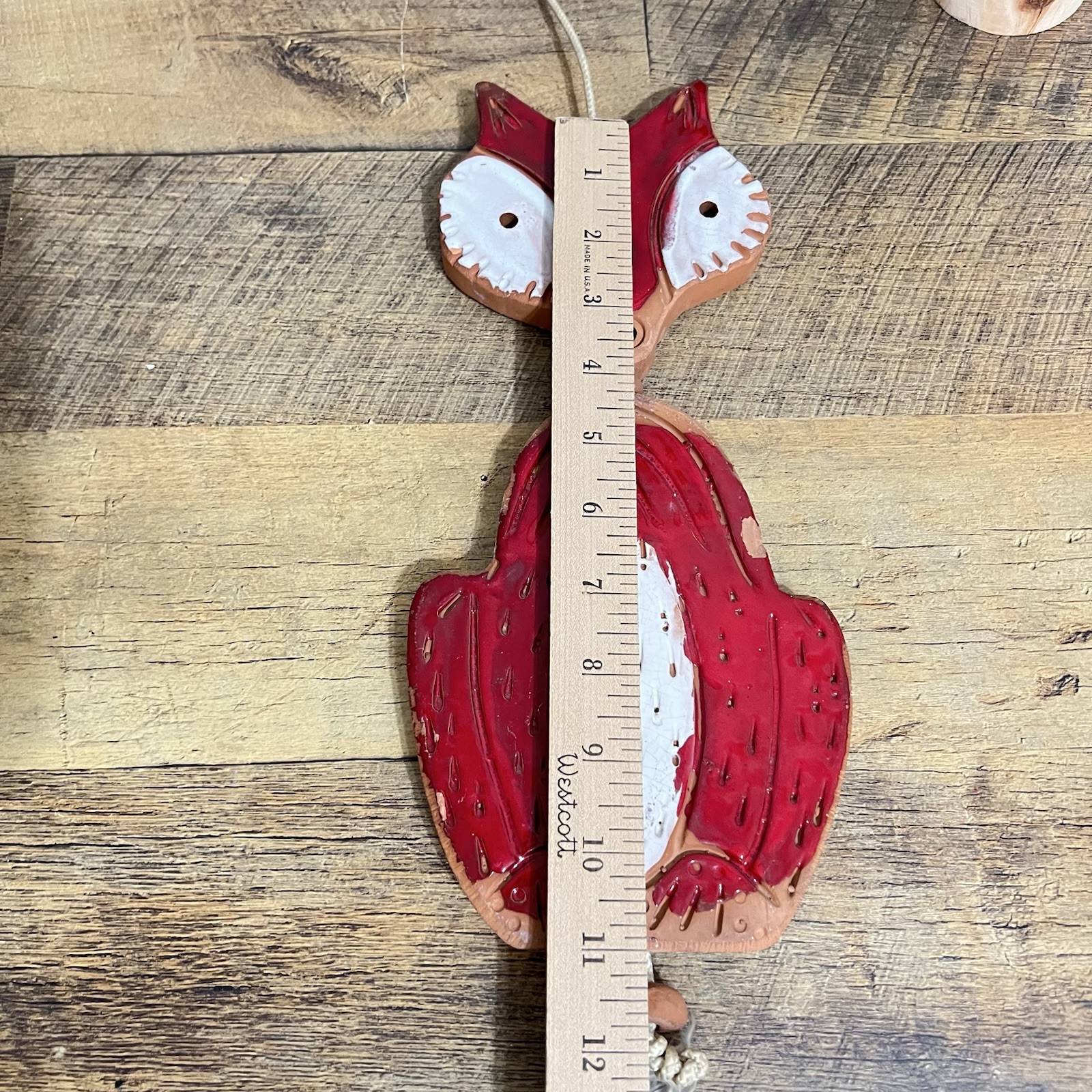 Vintage Pacific Stoneware double-sided Red Fox People Lovers Pottery