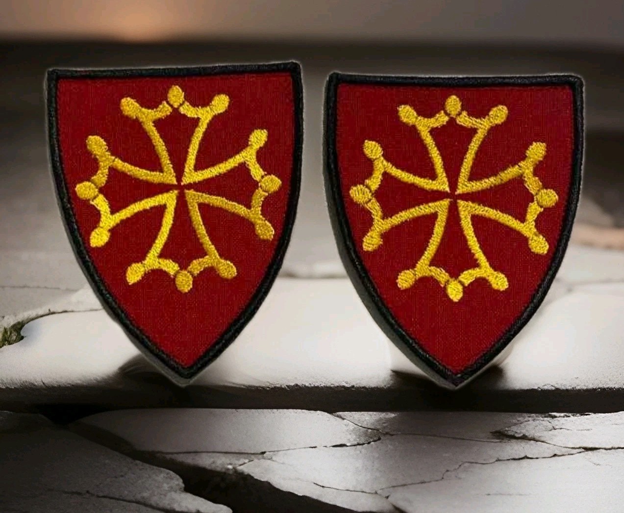 Chevron with the coat of arms of the County of Toulouse. Raymond VI. 1156–1222.