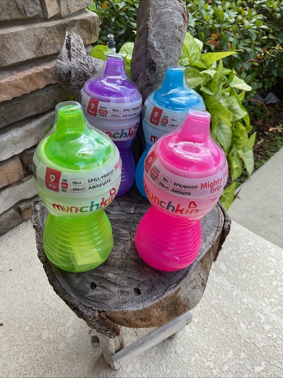 Munchkin Mighty Grip Soft Spout Spill Proof Cup, 10oz 9+months Lot of 4