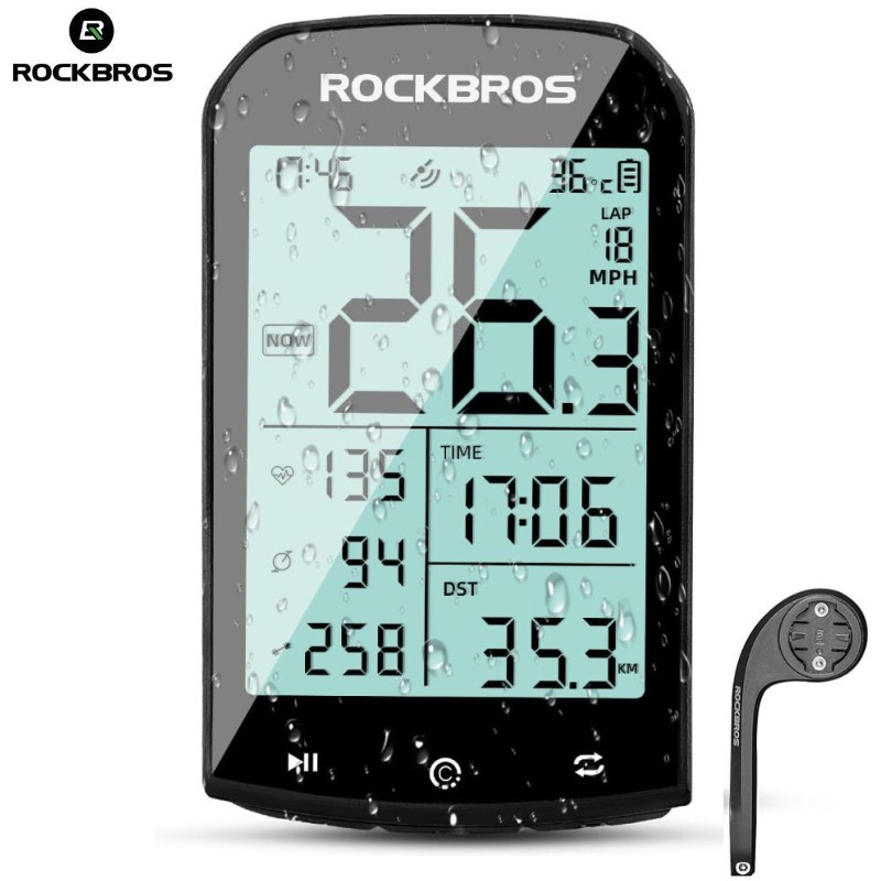 ROCKBROS Bike Computer Wireless ANT+Bluetooth Speedometer Odometer Waterproof
