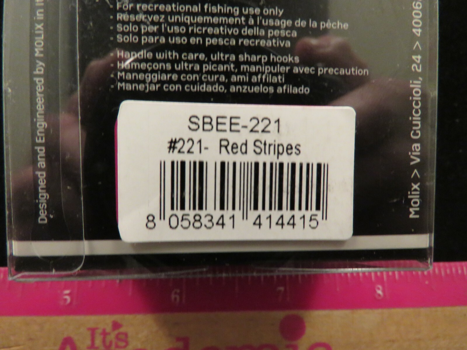 Molix Mike Iaconelli Supernato Beetle Topwater SBEE-221 Red Stripes Lure 5/8oz