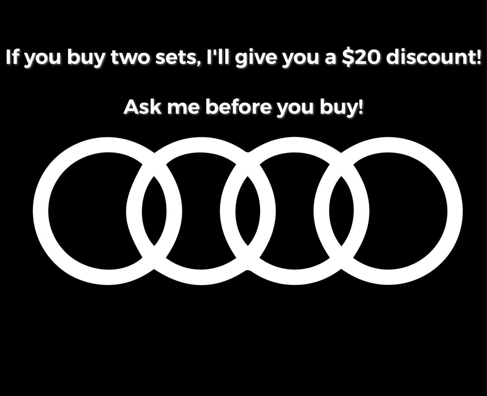 AUDI BEAM RINGS-PUDDLE LIGHT'S NEW OEM. MSRP $285.99 SET OF TWO 4G00522133G