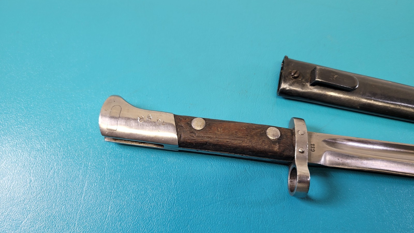 WWII Czechoslovakia Czech Rifle Bayonet + Scabbard CSZ 23 TR994