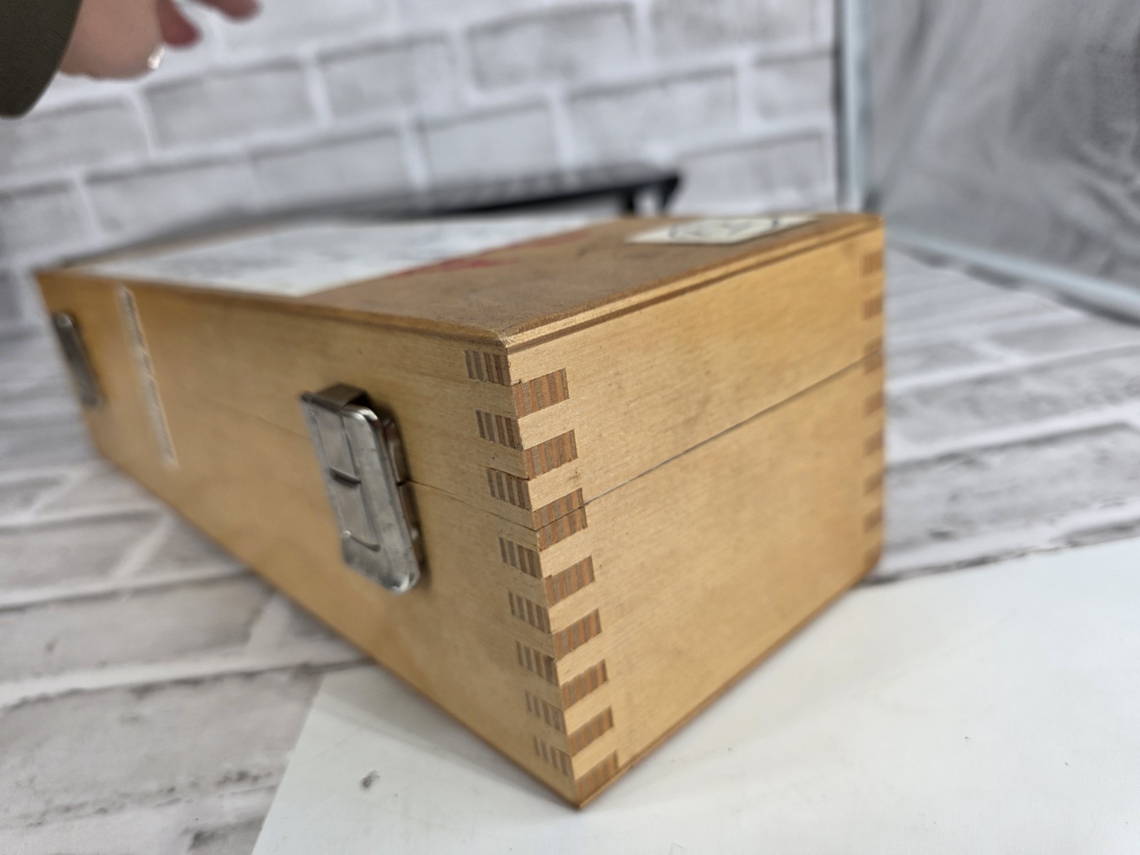 Kyocera Tool Holder Wood Storage Case – EMPTY – Hollow Interior –Made in Germany