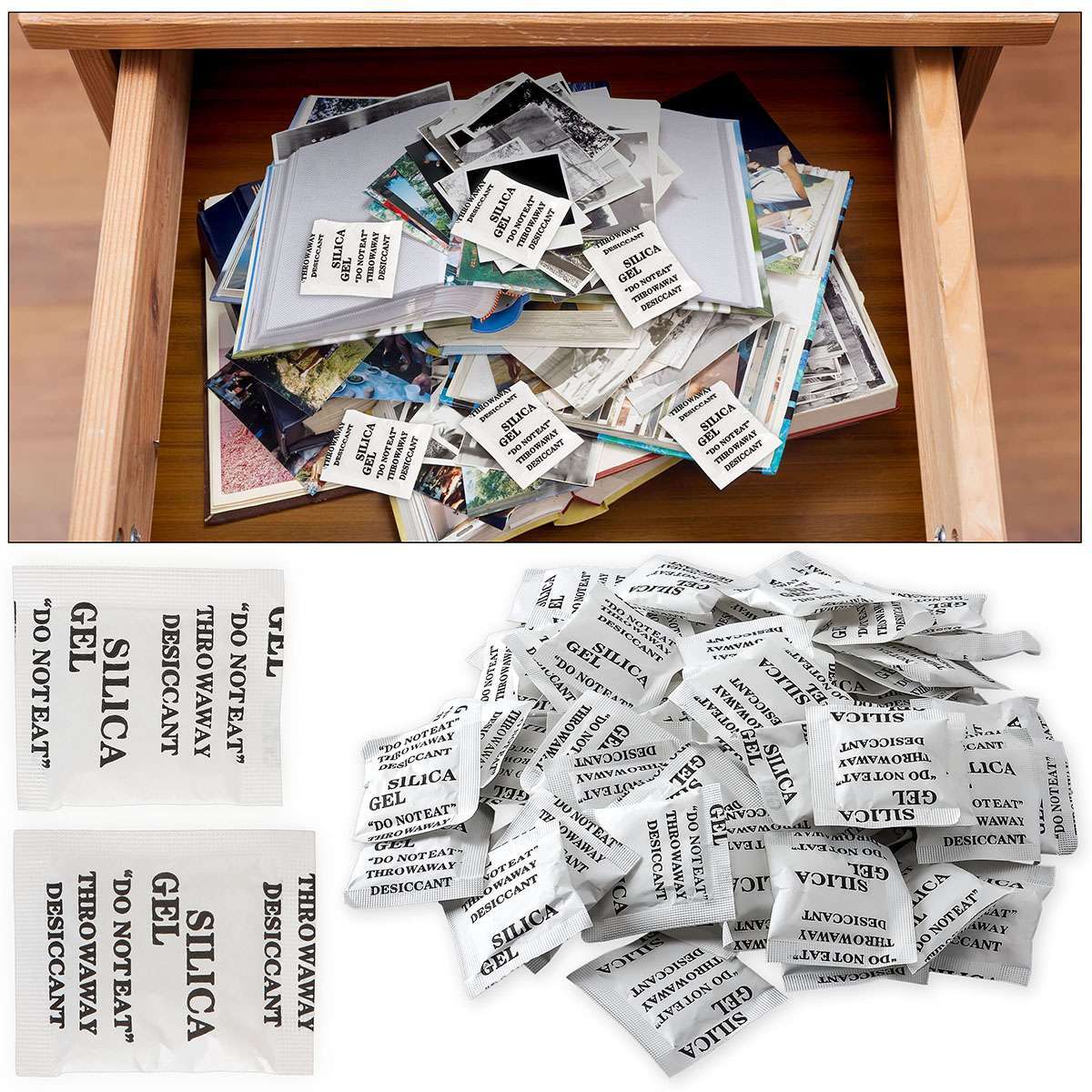 160/60 Packets Silica Gel Desiccant Packets Moisture Absorber Drying Bags Lot