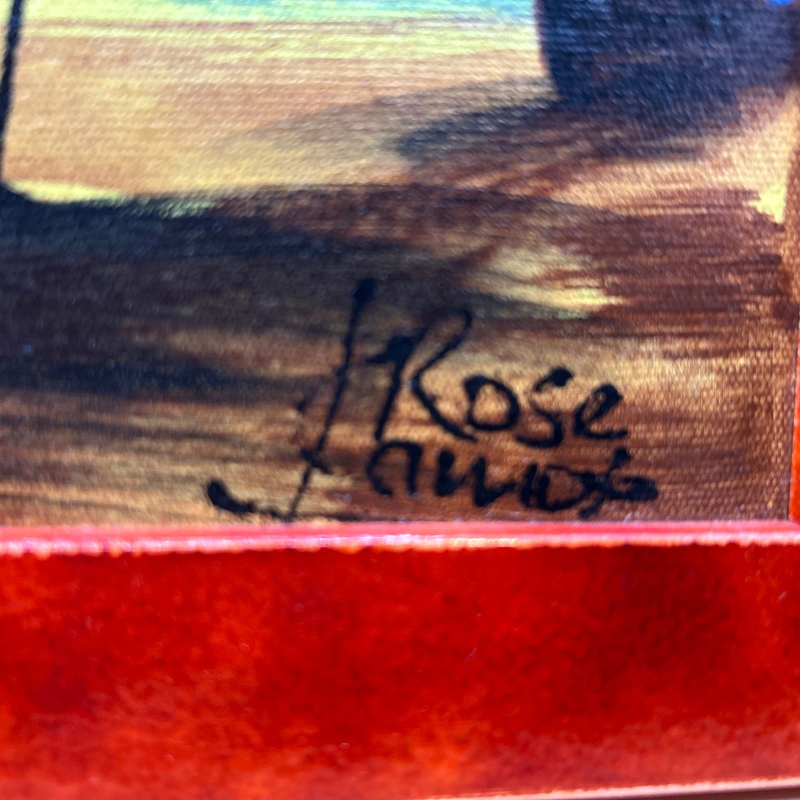 ROSE KAMOTO AFRICAN PEOPLE ORIGINAL OIL ON CANVAS PAINTING