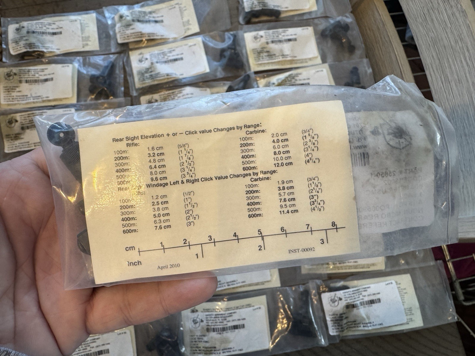 KAC Rear Iron Stamped USMC