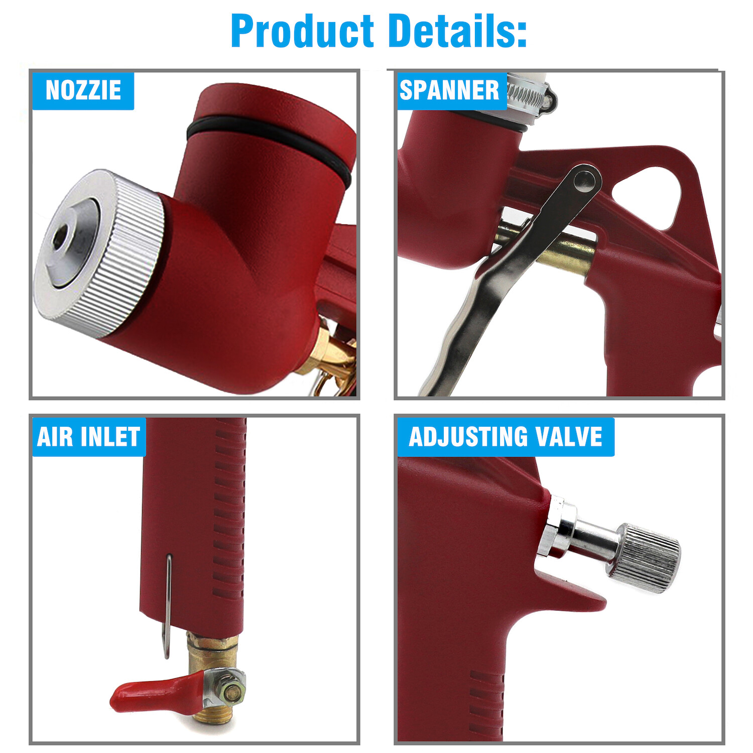 1.5 Gallon Air Hopper Spray Paint Gun Texture Wall Painting Sprayer W/ 3 Nozzle