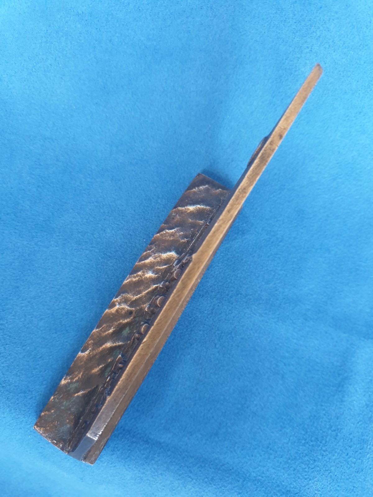 LENIN. Statuette - Plaque. 50 Years of the Revolution. Bronze. Very rare.