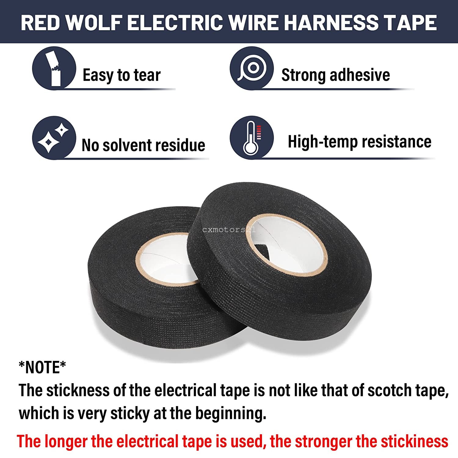 Wiring Harness Tape Felt Cloth High Temp Electrical Insulation Adhesive Tape