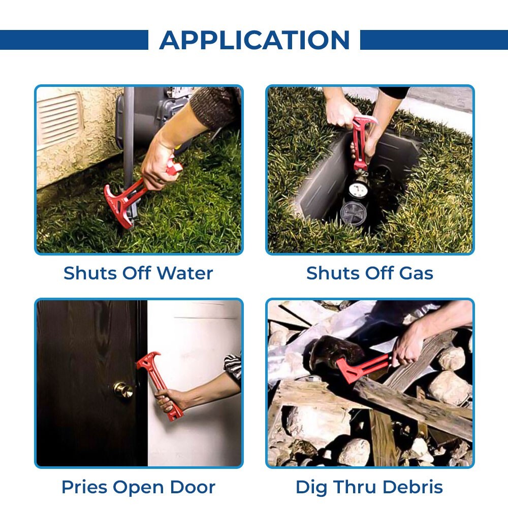 Thrifco 5110045 4 in 1 Emergency Tool Gas & Water Shut Off Entry Prybar
