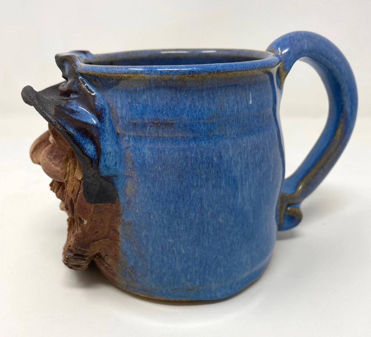 Coffee Tea Mug Cup Vintage 3D Ugly Face Stoneware Face and Hat