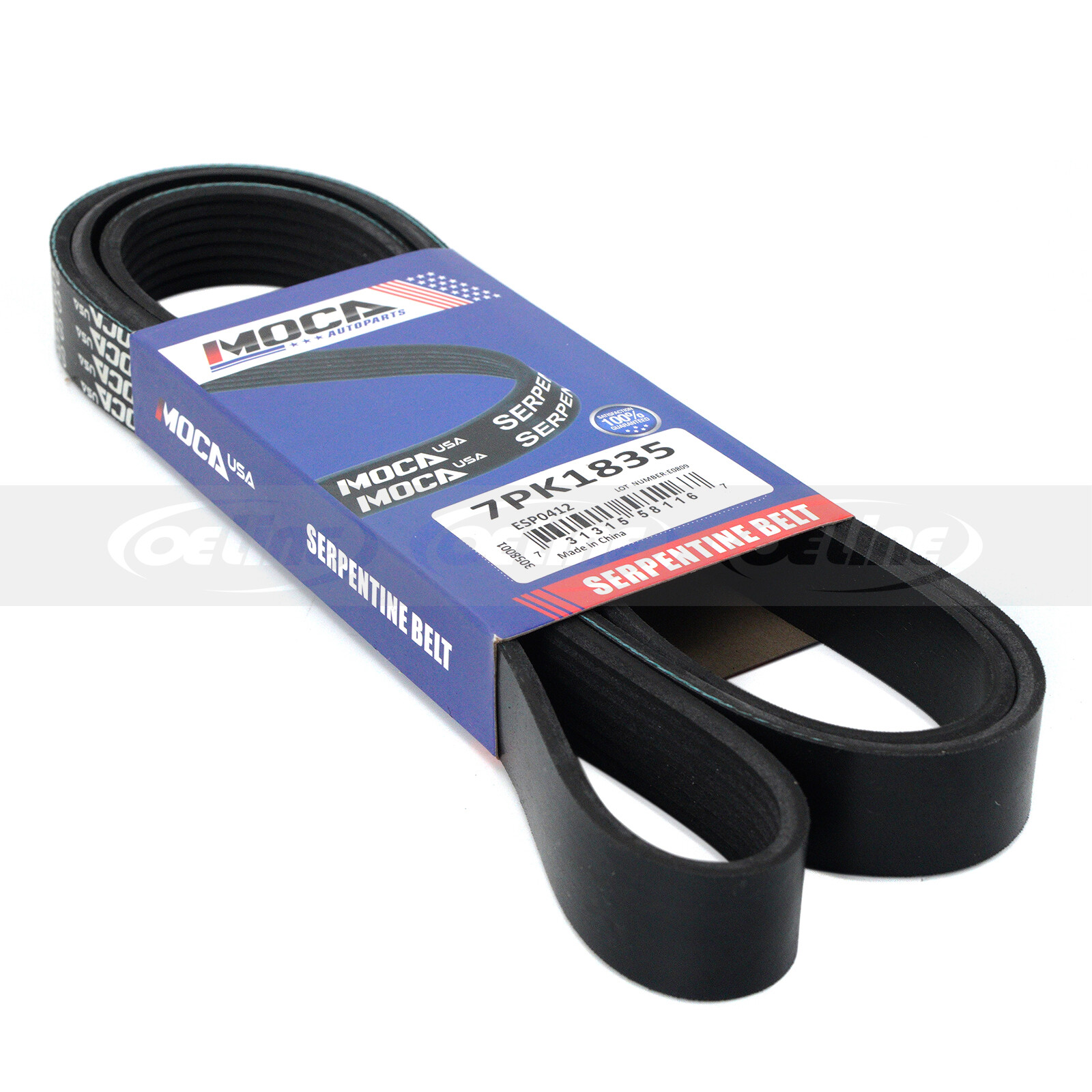 7PK1835 EPDM Serpentine Belt for 2008-2012 Honda Accord L4 2.4L 2356CC 2354CC