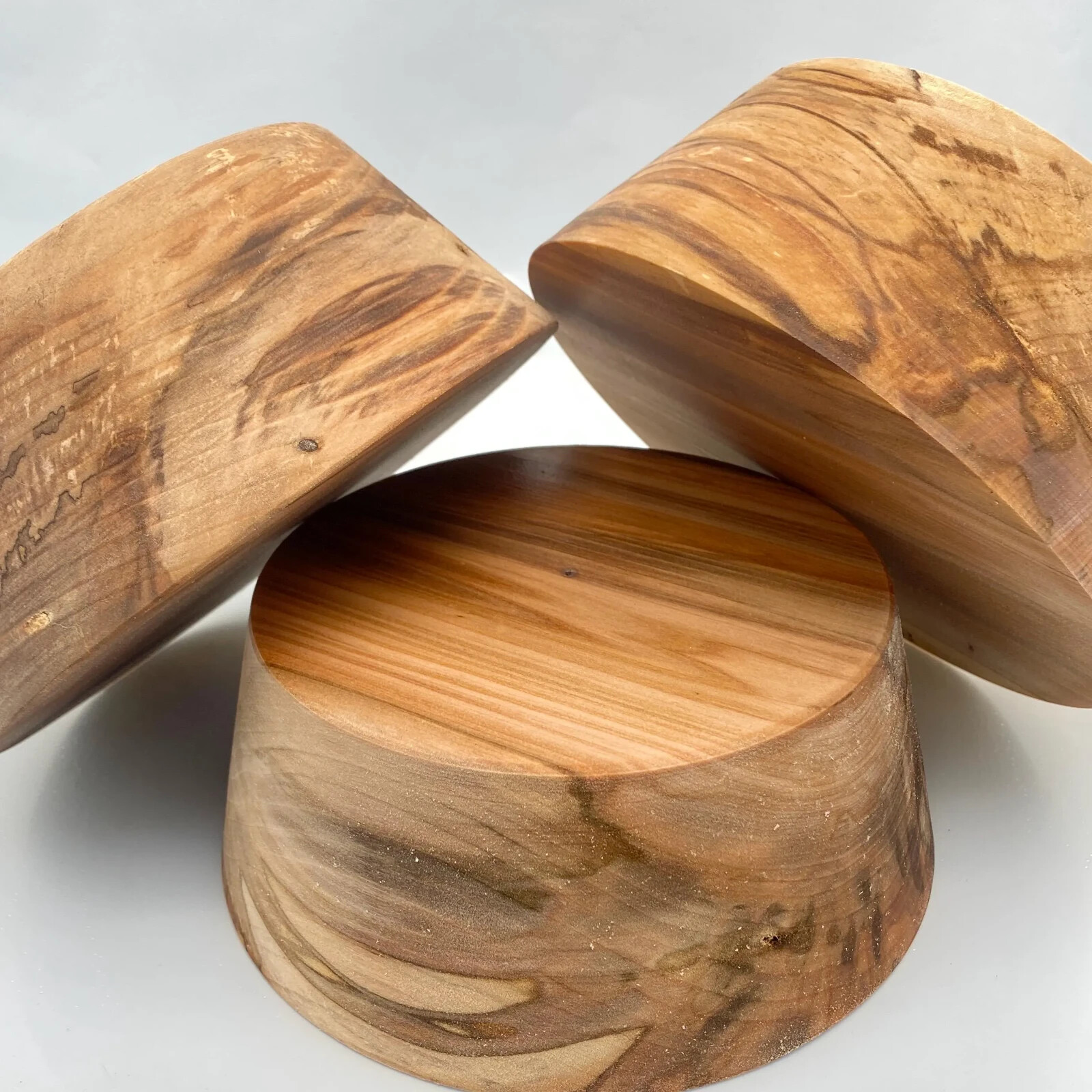 3 SWEET GUM BOWL BLANKS, 8"X3", BULK LISTING, WOOD LATHE TURNING BLANK, BLOCK