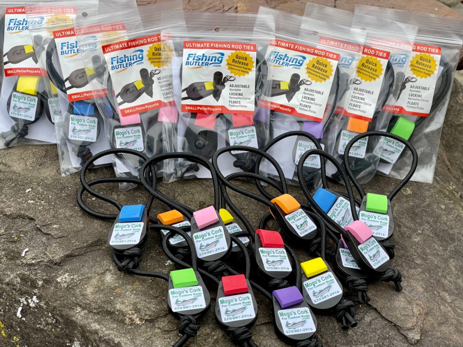 Fishing Butler Ultimate Fishing Rod Ties, 5 Packs of Two, Save!!!