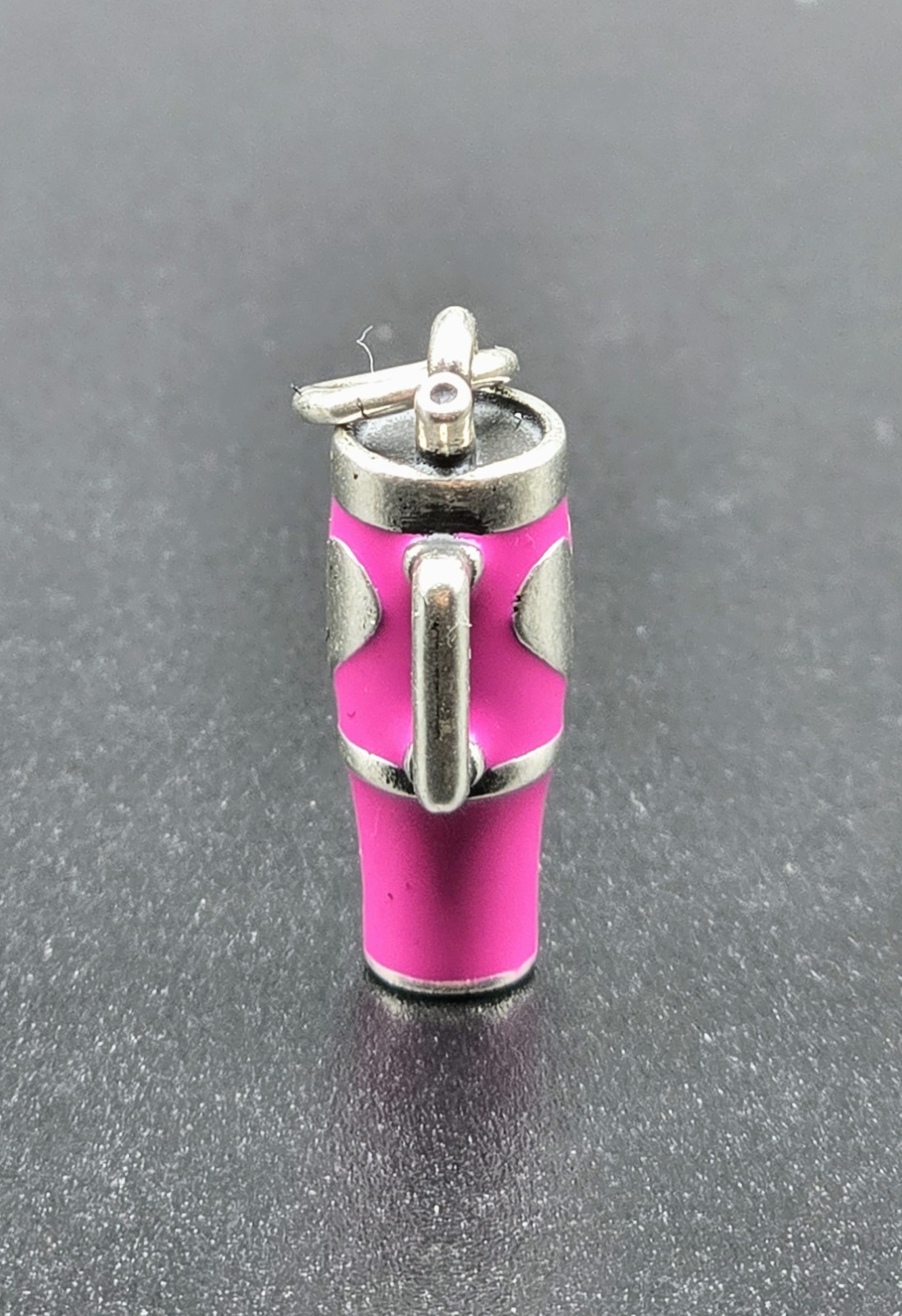 James Avery New Sterling Silver Hot Pink Enamel Love My Cup Charm