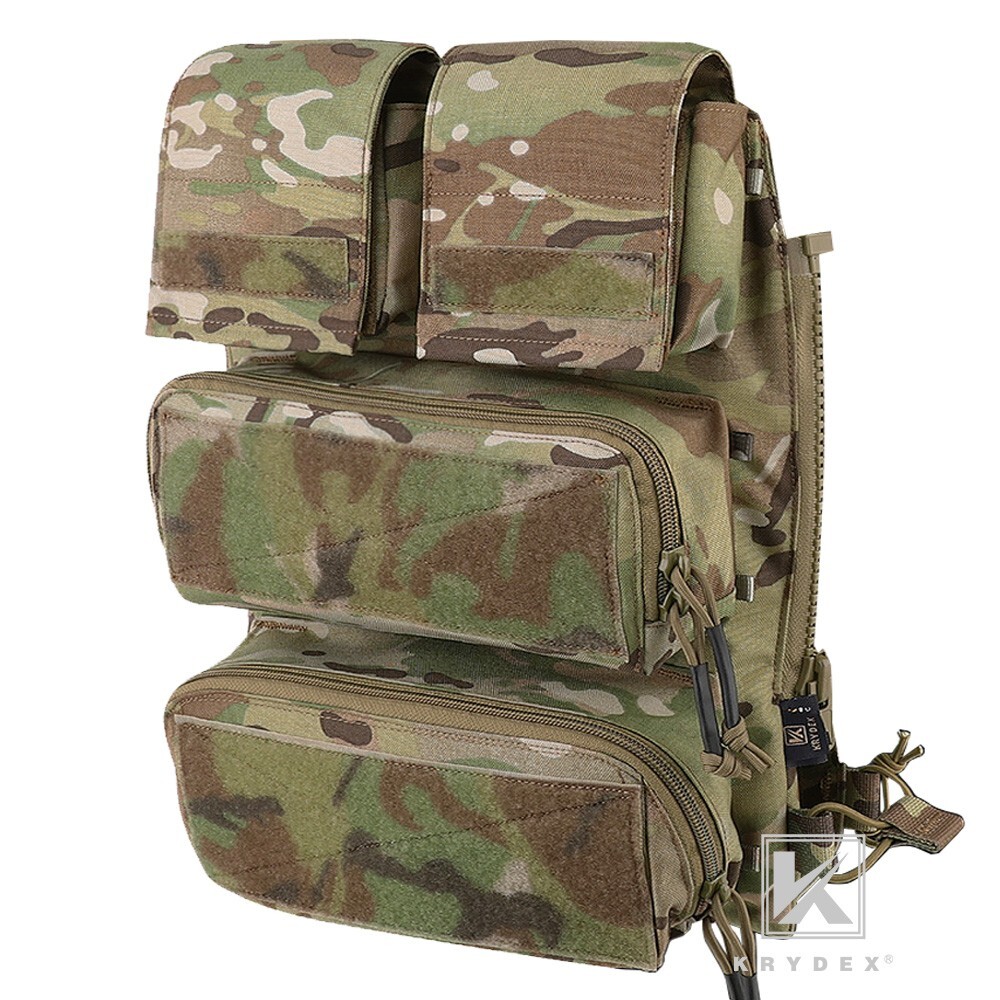 KRYDEX Tactical V2.0 Zip-on Panel Combat Zip Pack for CPC / JPC2.0 Vest MC Camo