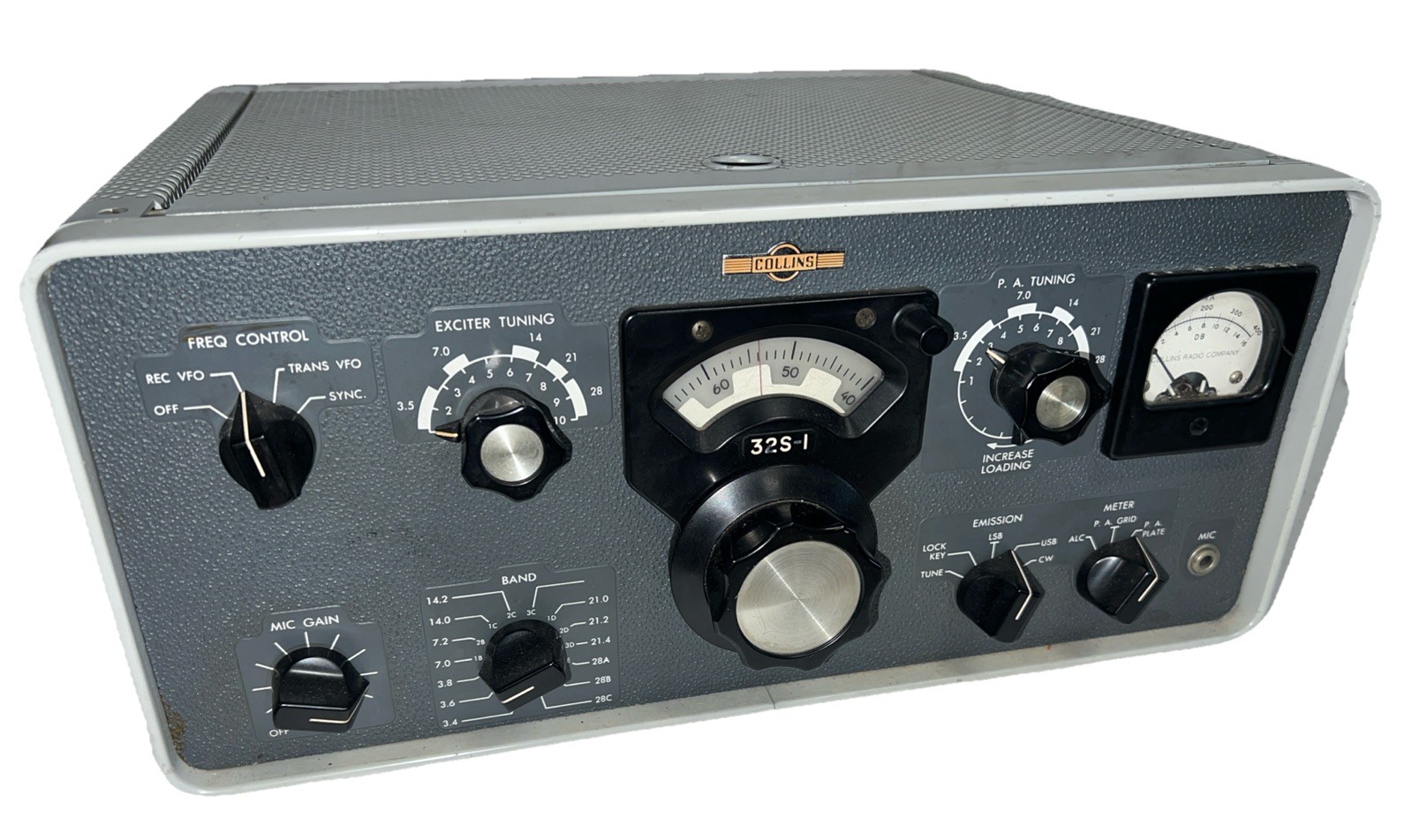 Collins 32S-1 Winged Emblem Ham Radio Transmitter Please Read.