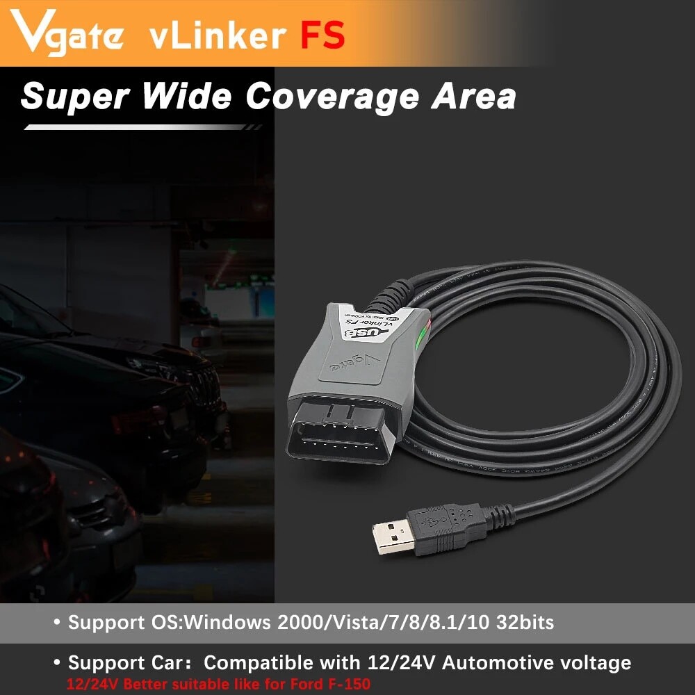 Vgate vLinker FS OBD2 Scanner USB Adapter Fit For FORScan HS/MS-CAN Auto Switch