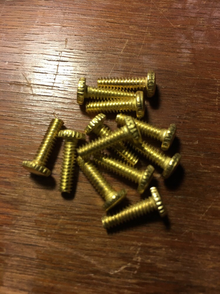 6/32 Brass Plated Thumb Screw For LIghting Holders Lamp Repair 12 Pcs