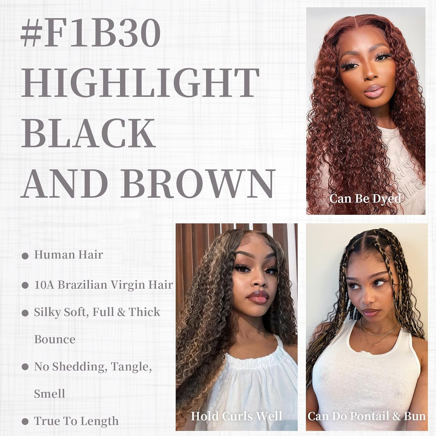 13x4 Water Wave Ombre 1B/30 Lace Front Wigs Transparent Lace Wigs Human Hair