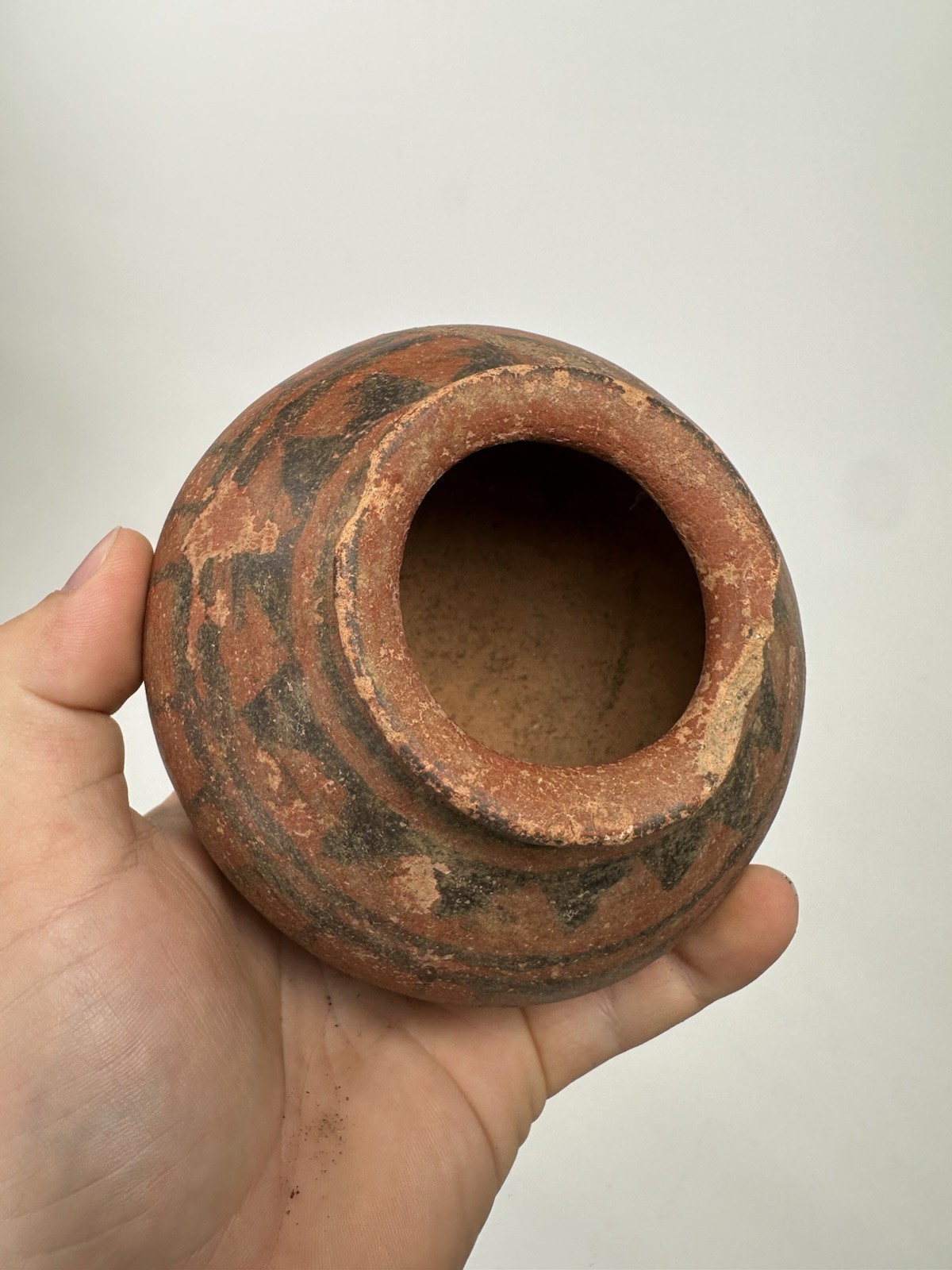 Pre Columbian Mayan? Painted Pottery Earthenware Bowl Jar Genuine 500BC-1200AD