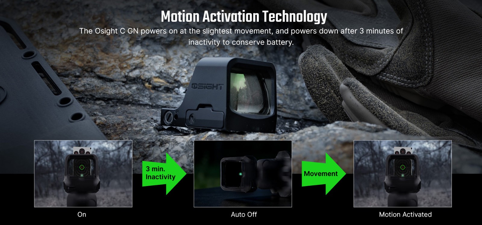 Osight C 3 MOA Dot Sight with 32 MOA Circle (Green)