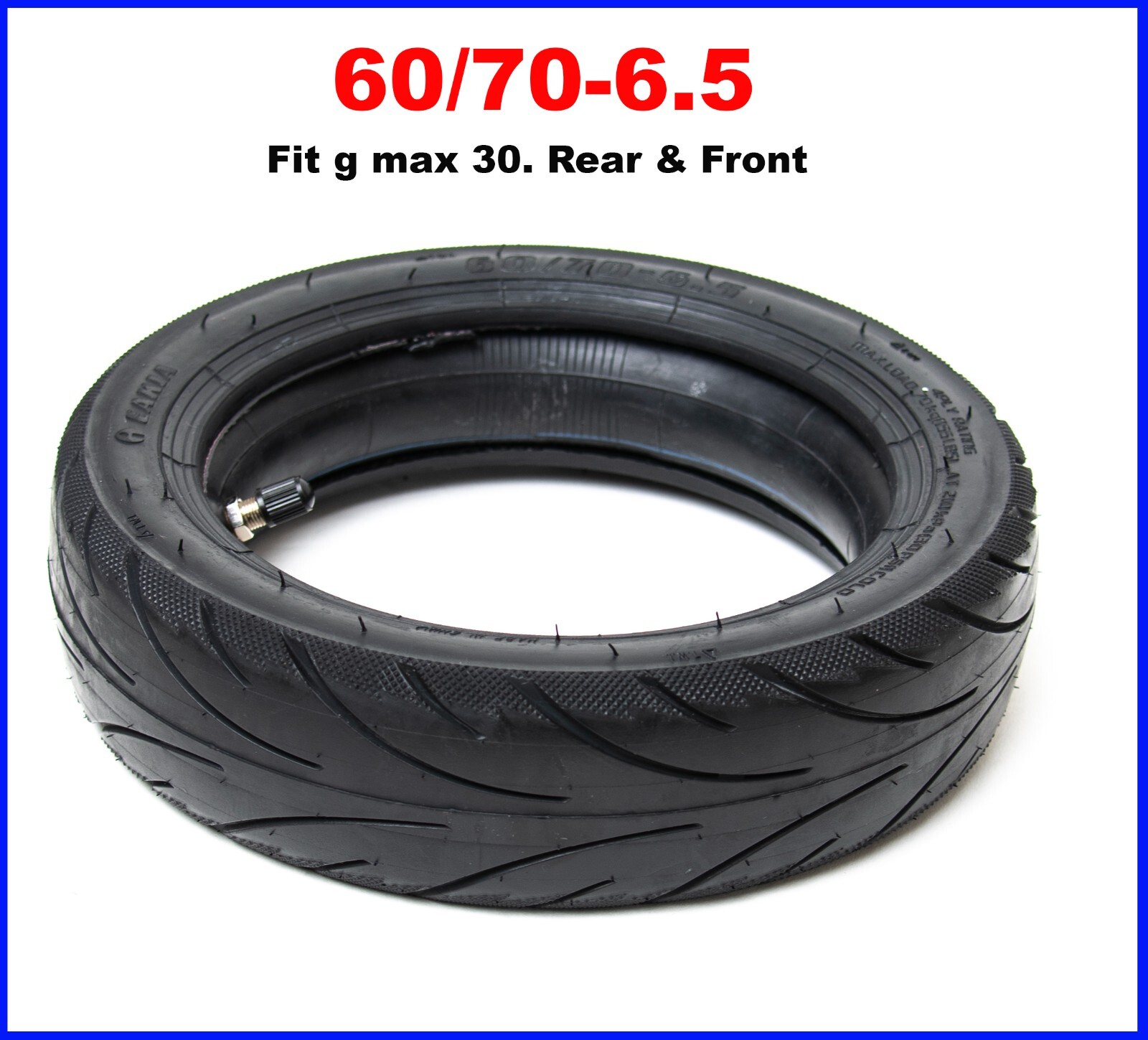 60/70-6.5 Tire & Tube for Ninebot G Max 30 Rear & Front Wheel Electric Scooter