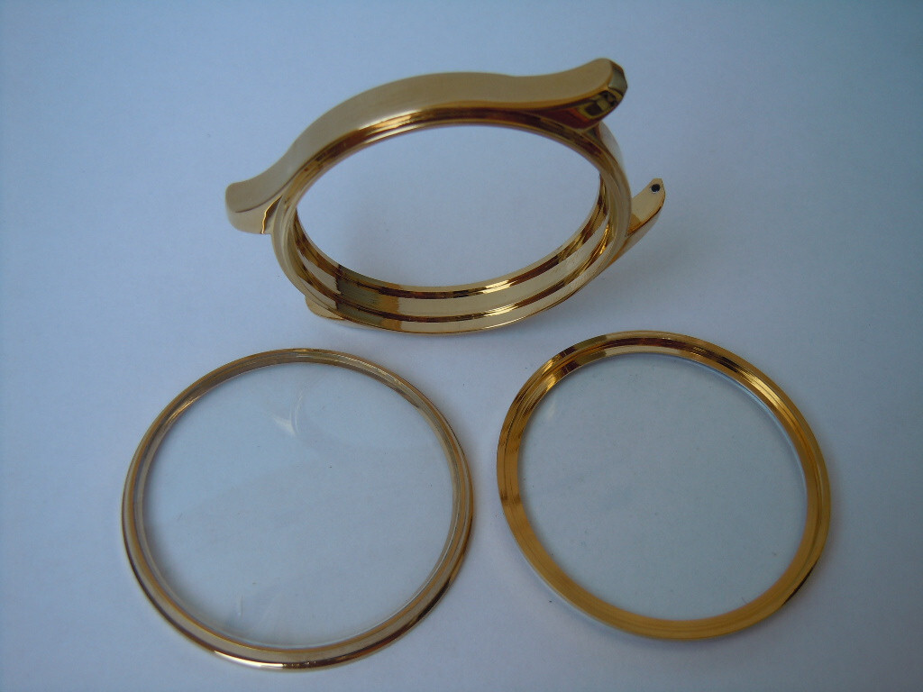 YELLOW ALLOYS CASE FOR POCKET WATCH MOVEMENTS 16s-22mm band size