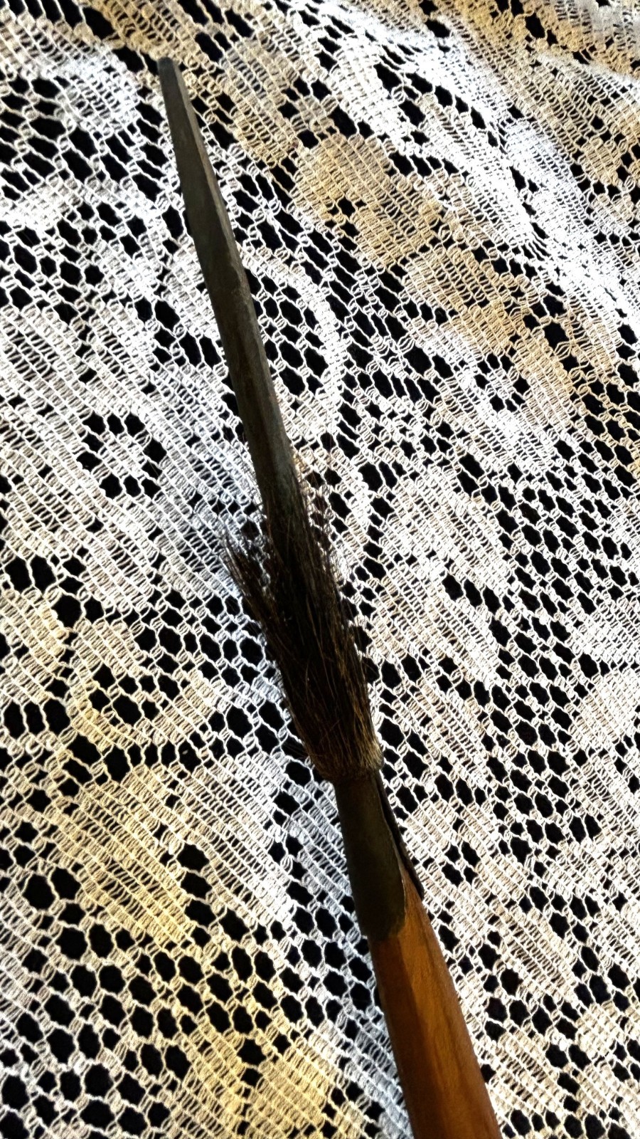 Unique hand carved African wooden SPEAR from Kenya Africa 4 pieces 48 in long