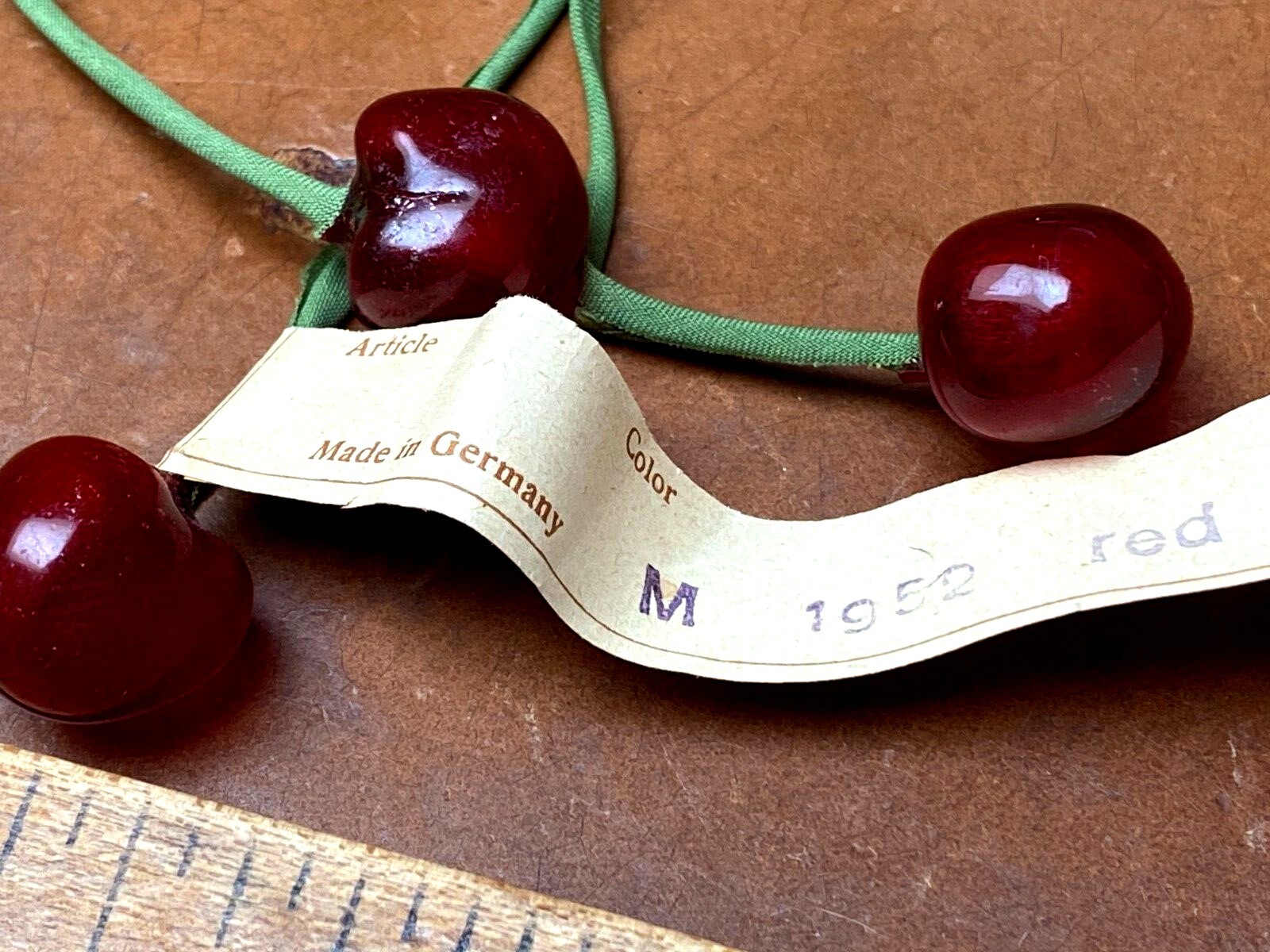 vintage cherries 1940s celluloid red 1 bundle Germany