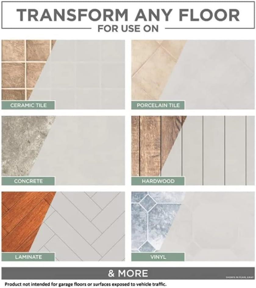 Rust-Oleum HOME Floor Coating, Top Coat (50 VOC), Matte, Quart - 358871