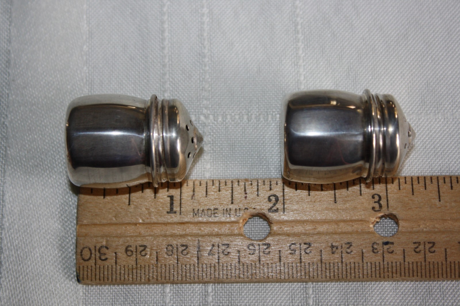 Vintage 3 Sterling Silver Salt Cellar Dipping Spoons/Mini Salt Pepper Shakers